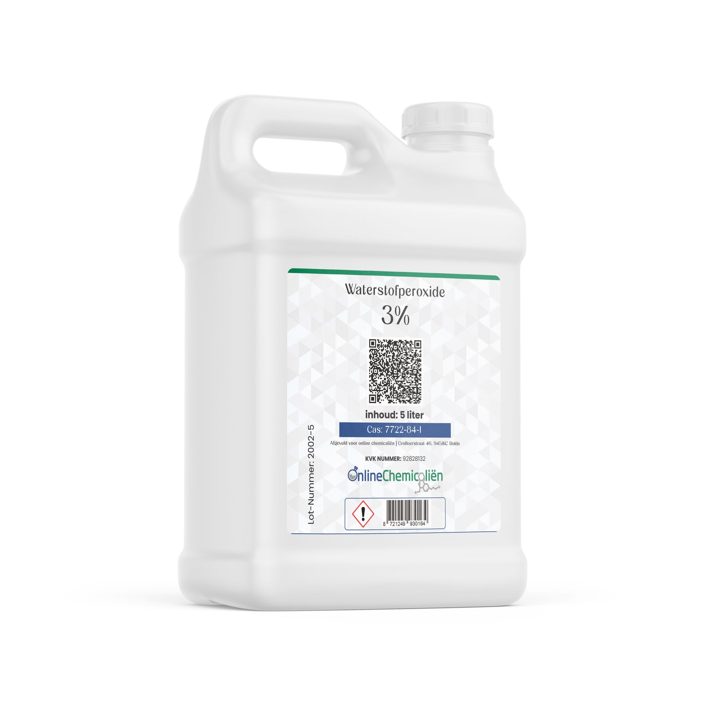 Waterstofperoxide kopen hydrogen peroxide h2o2 3% 5 L - Online Chemicaliën
